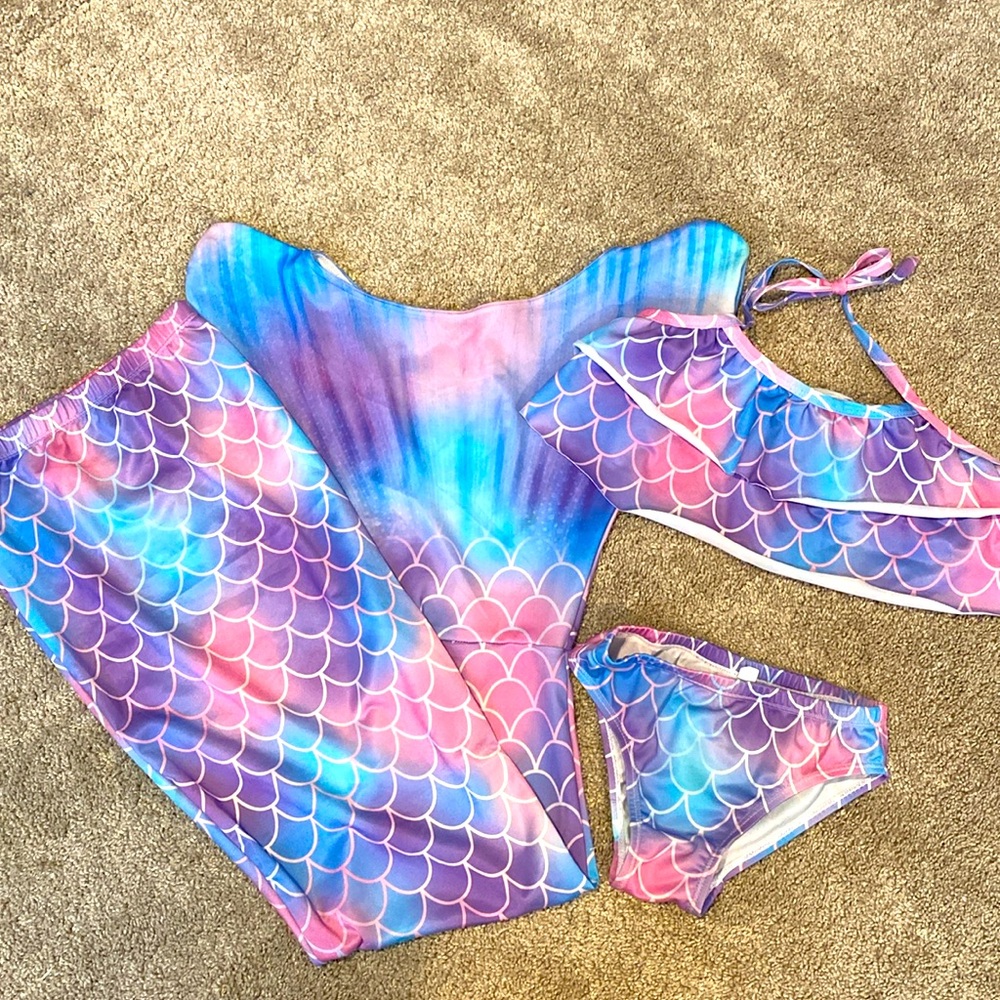 Girls Mermaid Swimsuit/Bikini Set